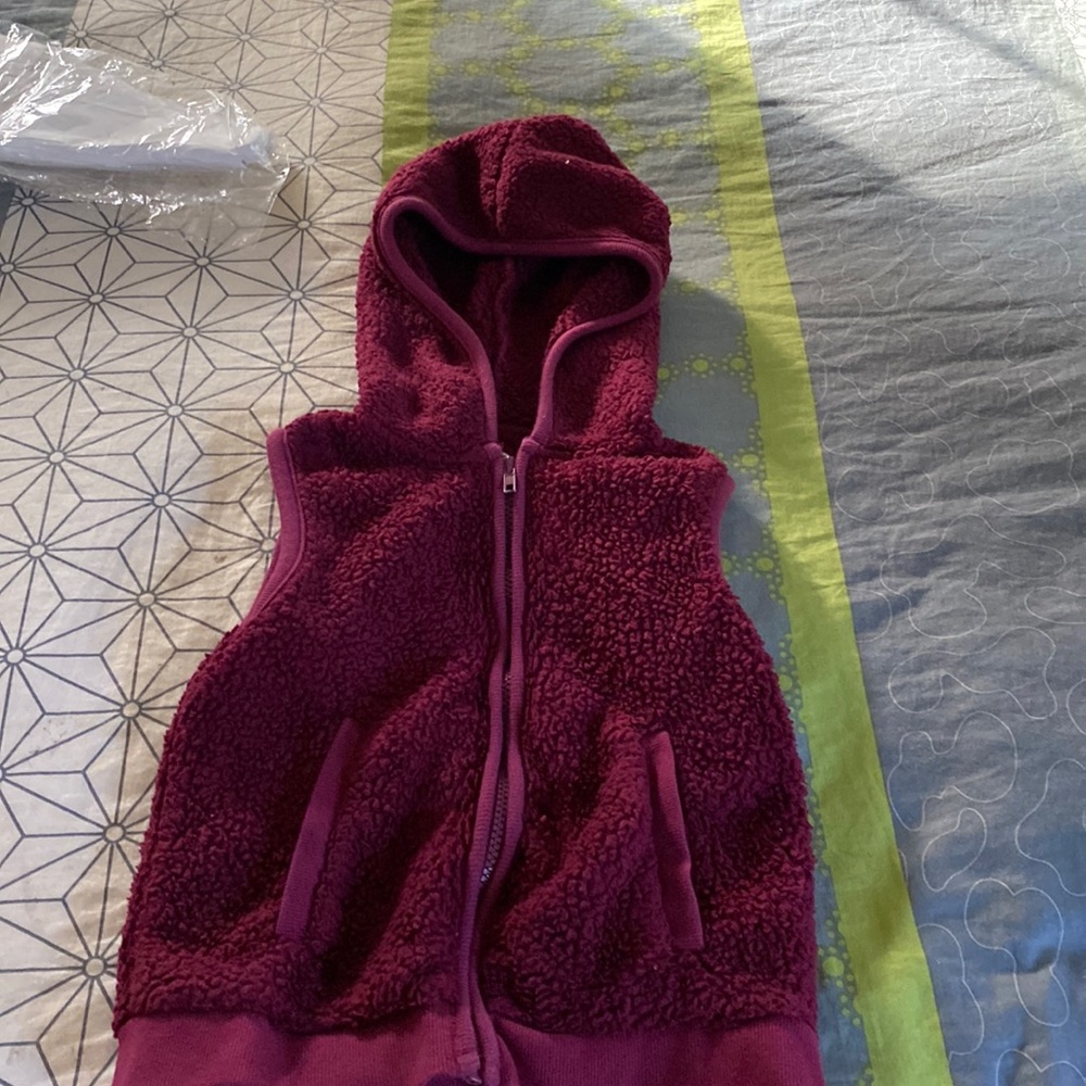 Girls burgundy vest